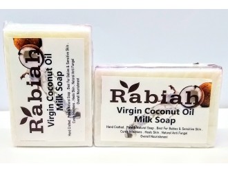 RABIAH VIRGIN COCONUT OIL & COCONUT MILK SOAP 75 GM